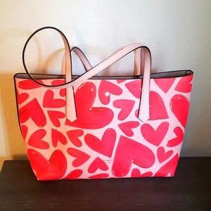 Kate Spade Molly Ever Fallen in Love Hearts Tote with pouch